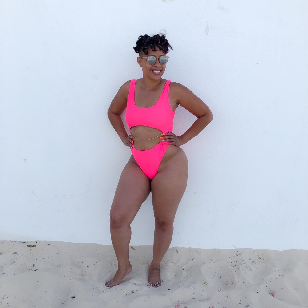 Premium Diamanté Waist High Leg Swimsuit